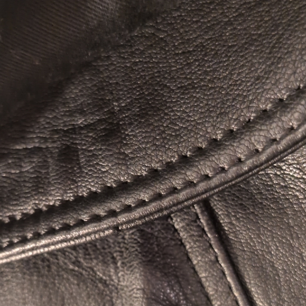 Coach Black Leather Bomber Jacket with Removable Shearling Collar- FREE SHIPPING - Picture 12 of 16